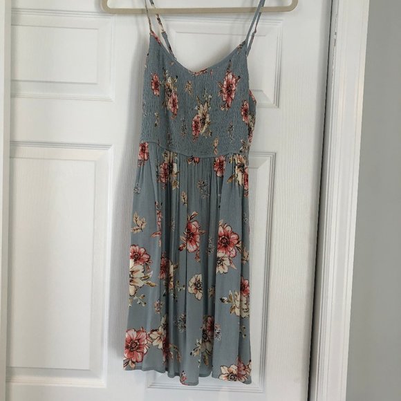 Hem & Thread Dresses & Skirts - Floral Dress with Tie Up Back
